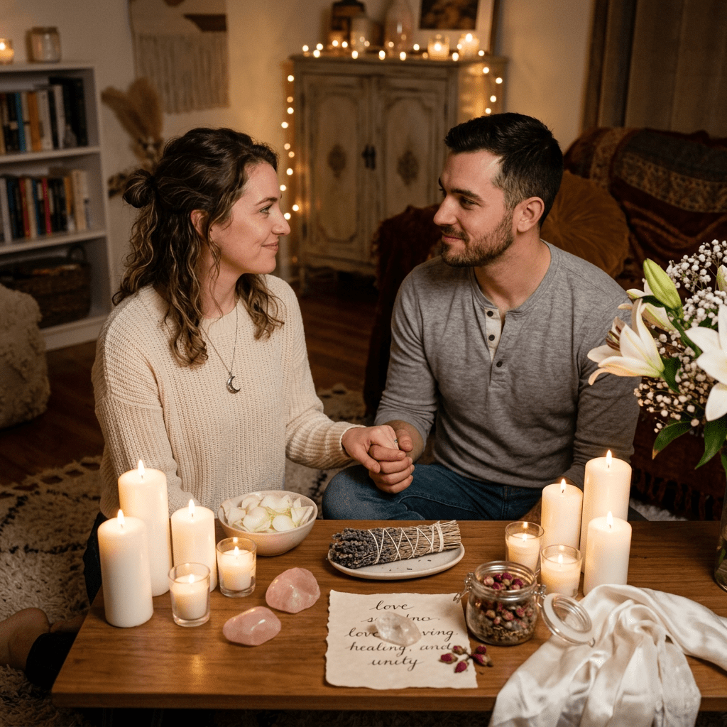 White magic ritual for love reconciliation