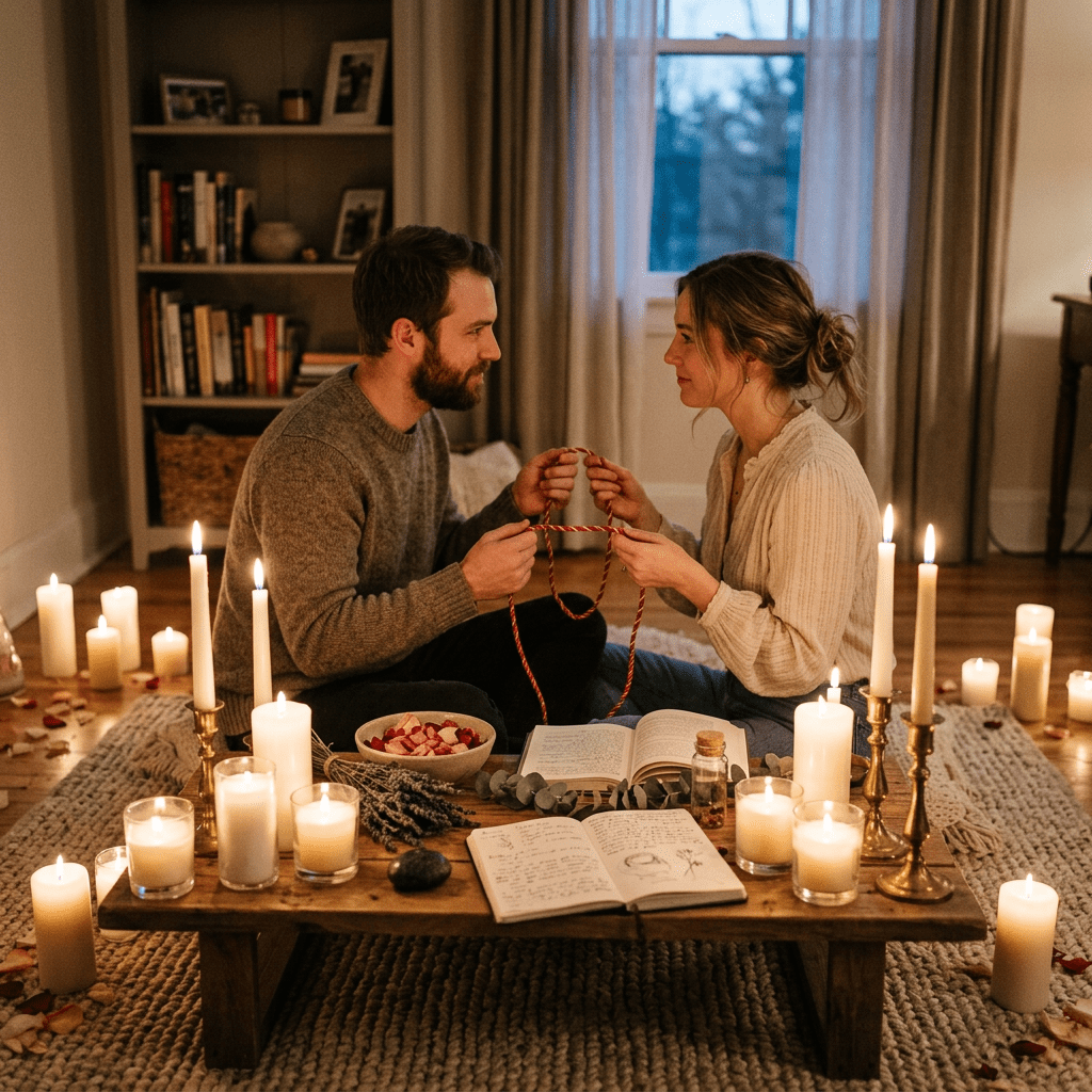 Découvrez le guide complet du rituel pour renforcer les sentiments par le Coach Spirituel Agboho. 25 ans d'expérience pour raviver la passion, améliorer la communication et consolider votre couple. Rituels puissants avec bougie