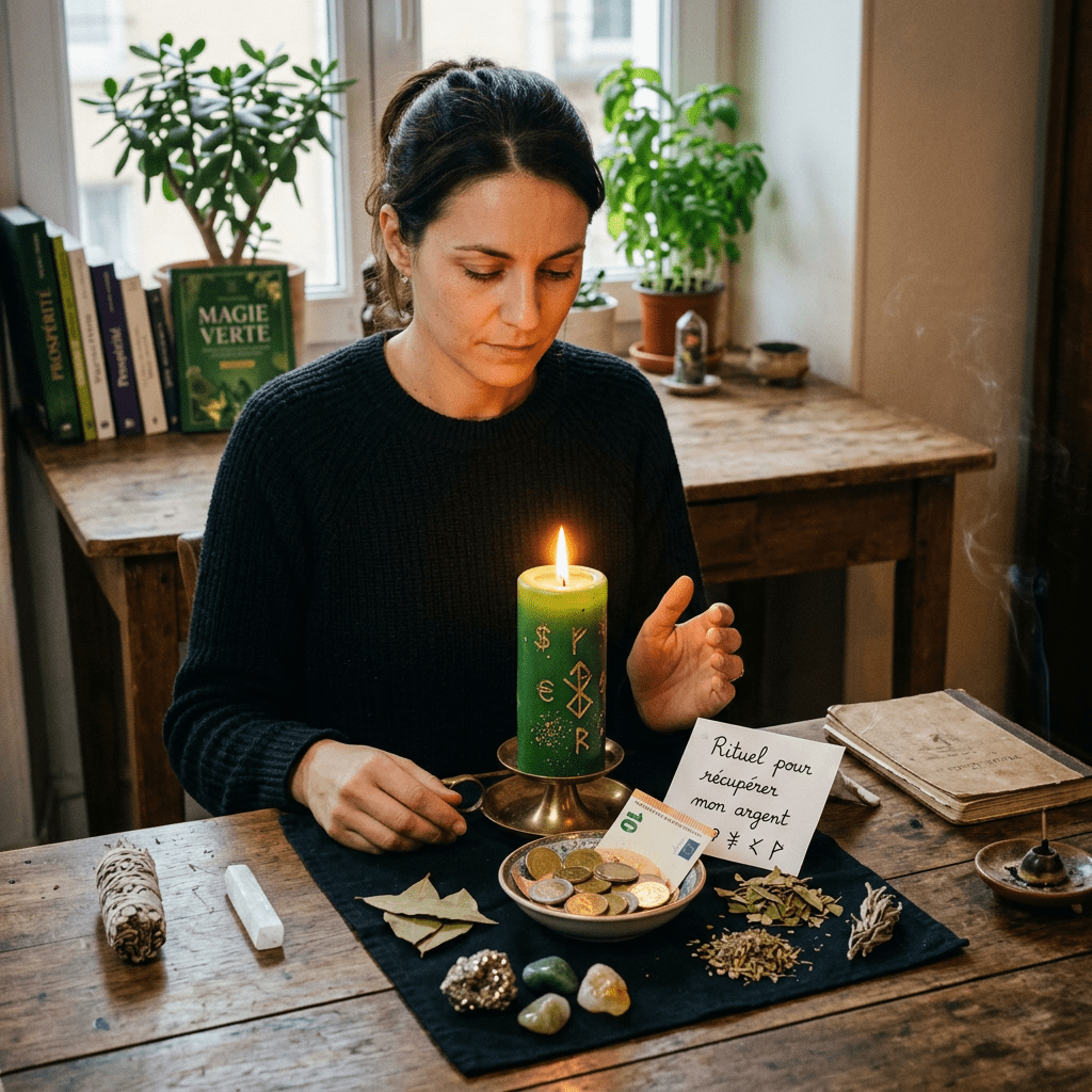 Découvrez le guide complet du rituel pour récupérer une dette par le Coach Spirituel Agboho. 25 ans d'expérience pour récupérer l'argent qui vous est dû, rétablir la justice financière et retrouver la paix. Rituels puissants avec bougie verte, 