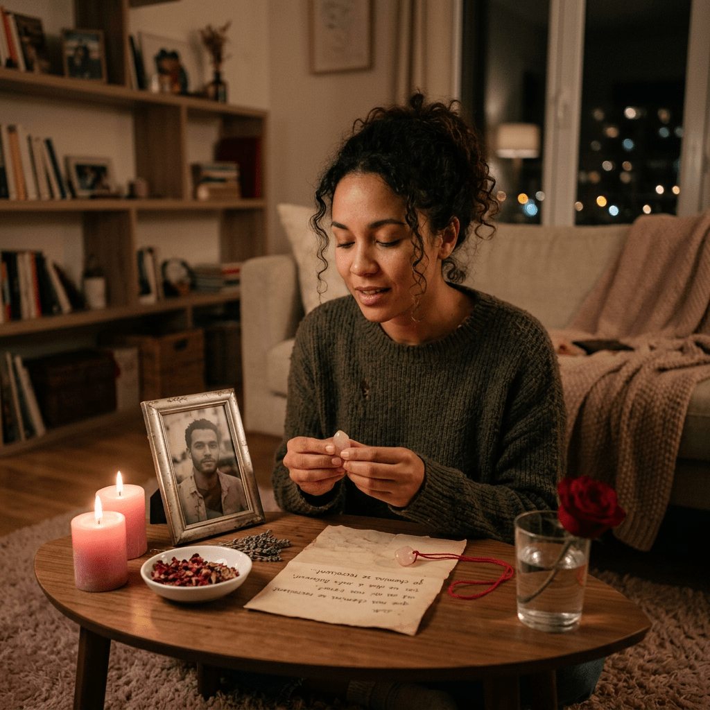 Découvrez le guide complet du rituel d'envoûtement d'amour à distance par le Coach Spirituel Agboho. 25 ans d'expérience pour toucher le cœur de l'être aimé, raviver la passion et réconcilier votre couple,